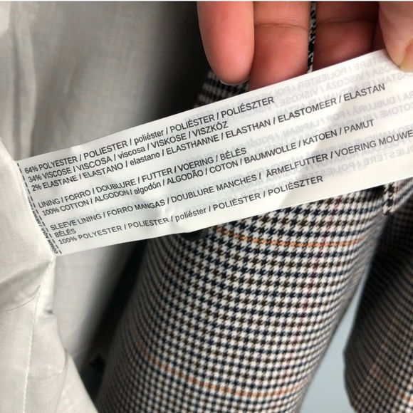 Mango plaid check houndstooth blazer, NWT - Picture 7 of 7